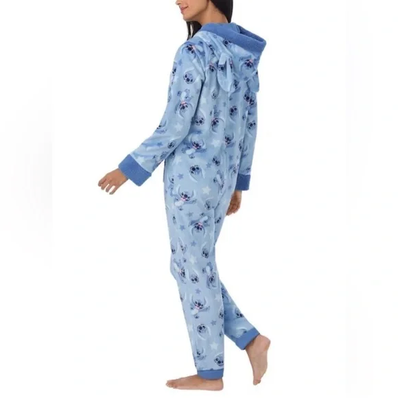 Disney Stitch Women's One Piece Pajama, Blue, XS NWT - Picture 5 of 5